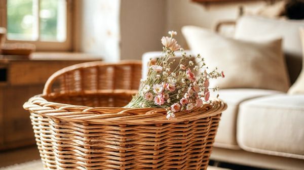 Les tendances déco : le panier en osier, l'indispensable style naturel